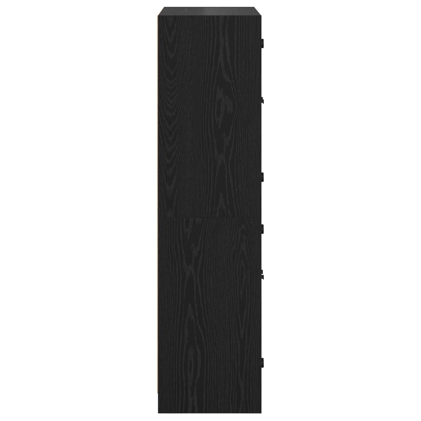 vidaXL Highboard Μαύρη Οξυά 68 x 37 x 142 εκ Επεξεργασμένο ξύλο