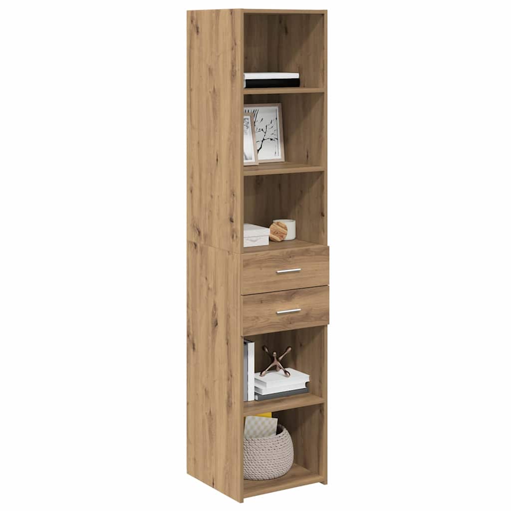 vidaXL Highboard Artisan Oak 40 x 42,5 x 185 εκ. Επεξεργασμένο ξύλο
