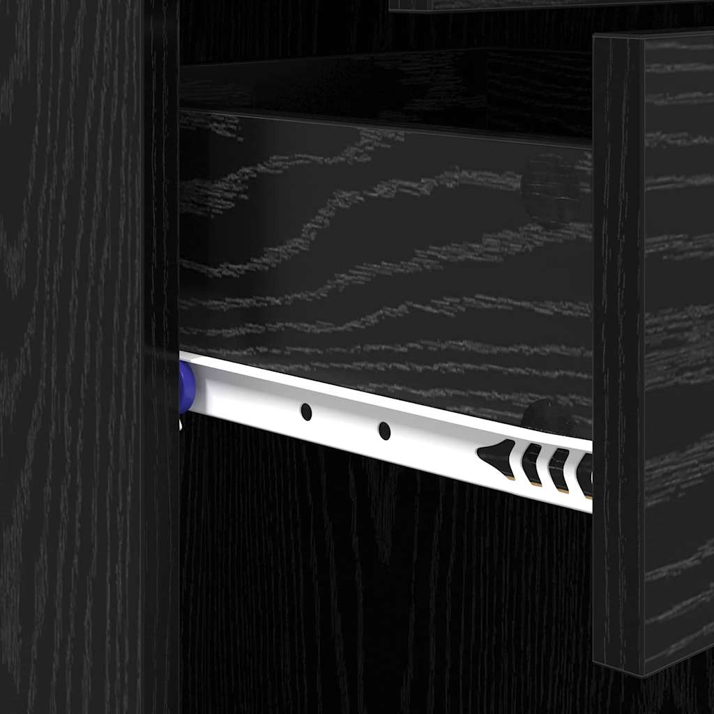 vidaXL Highboard Μαύρη Οξυά 40 x 42,5 x 185 εκ. Επεξεργασμένο ξύλο
