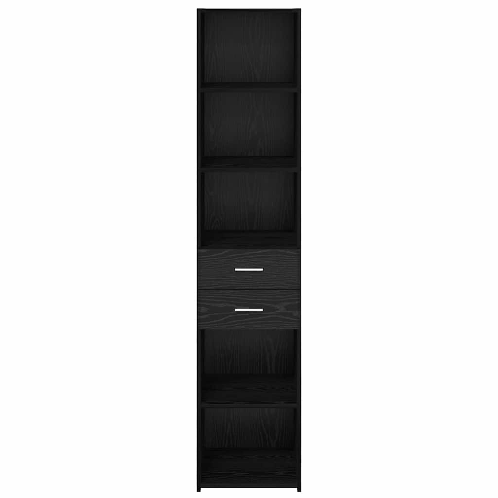 vidaXL Highboard Μαύρη Οξυά 40 x 42,5 x 185 εκ. Επεξεργασμένο ξύλο
