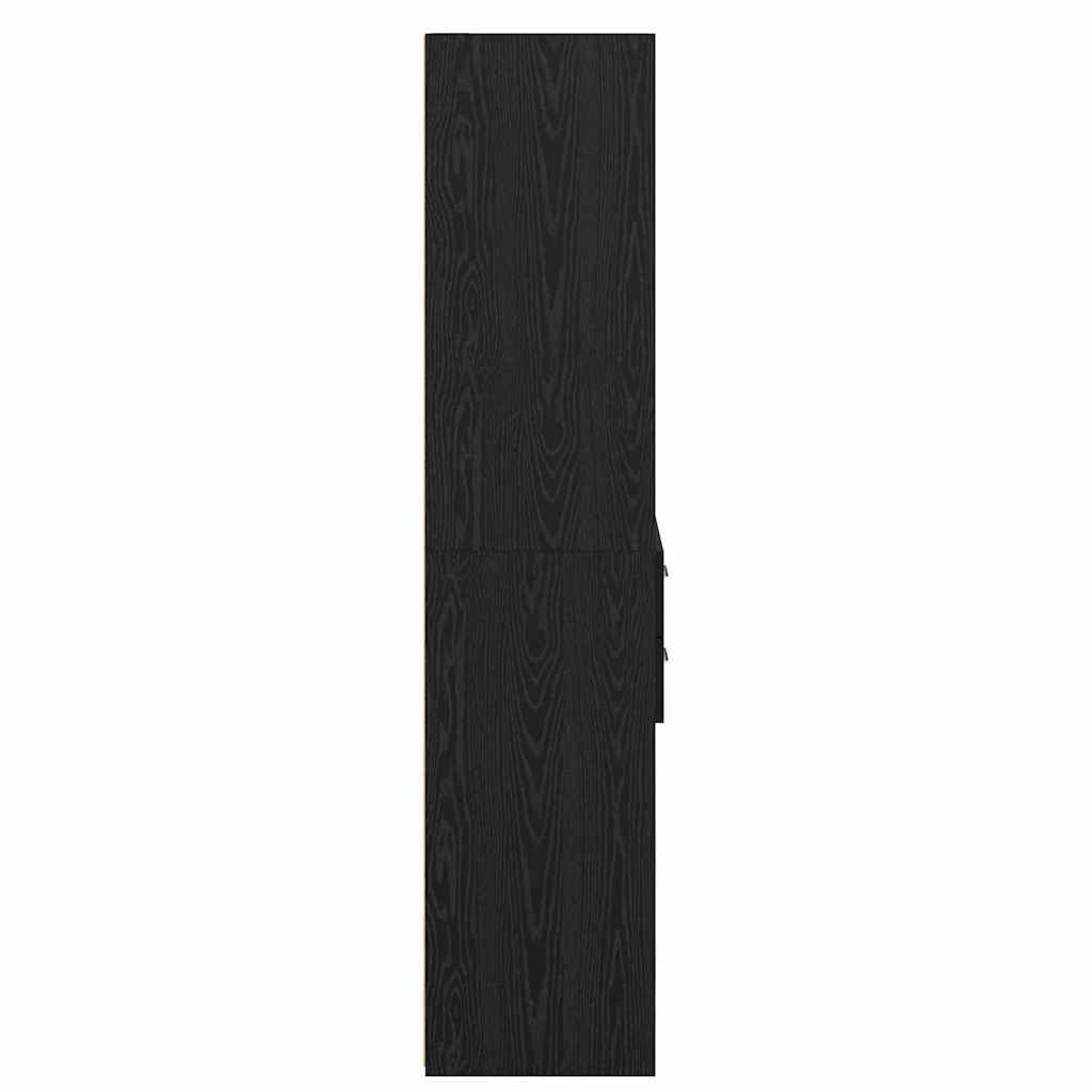 vidaXL Highboard Μαύρη Οξυά 40 x 42,5 x 185 εκ. Επεξεργασμένο ξύλο