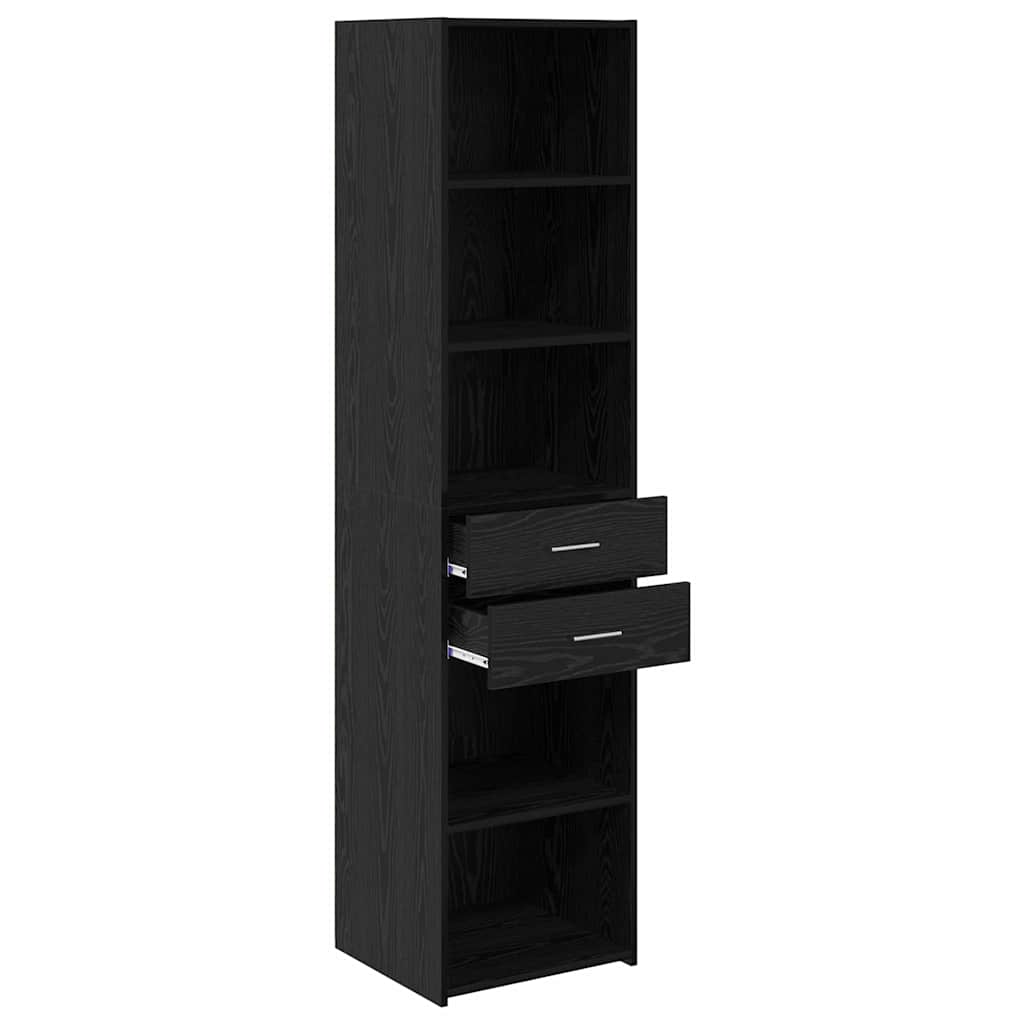 vidaXL Highboard Μαύρη Οξυά 45 x 42,5 x 185 εκ. Επεξεργασμένο ξύλο