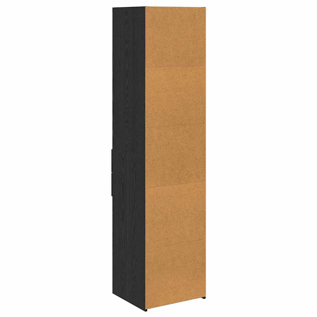 vidaXL Highboard Μαύρη Οξυά 45 x 42,5 x 185 εκ. Επεξεργασμένο ξύλο