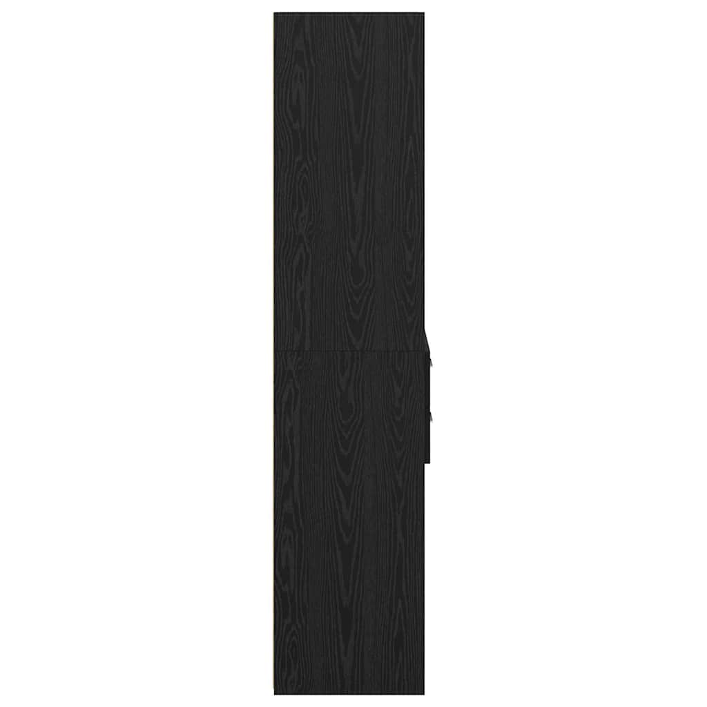 vidaXL Highboard Μαύρη Οξυά 45 x 42,5 x 185 εκ. Επεξεργασμένο ξύλο