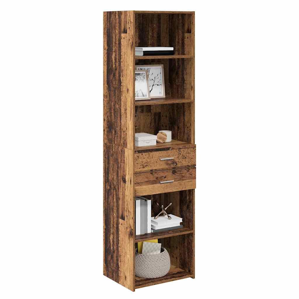vidaXL Highboard Παλιό Ξύλο 50 x 42,5 x 185 εκ. Επεξεργασμένο ξύλο