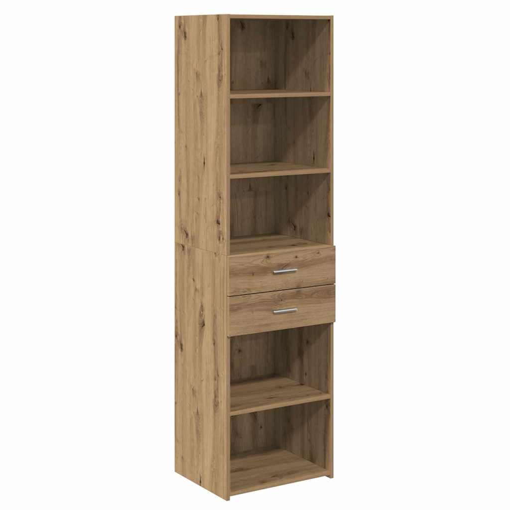 vidaXL Highboard Artisan Oak 50 x 42,5 x 185 εκ. Επεξεργασμένο ξύλο
