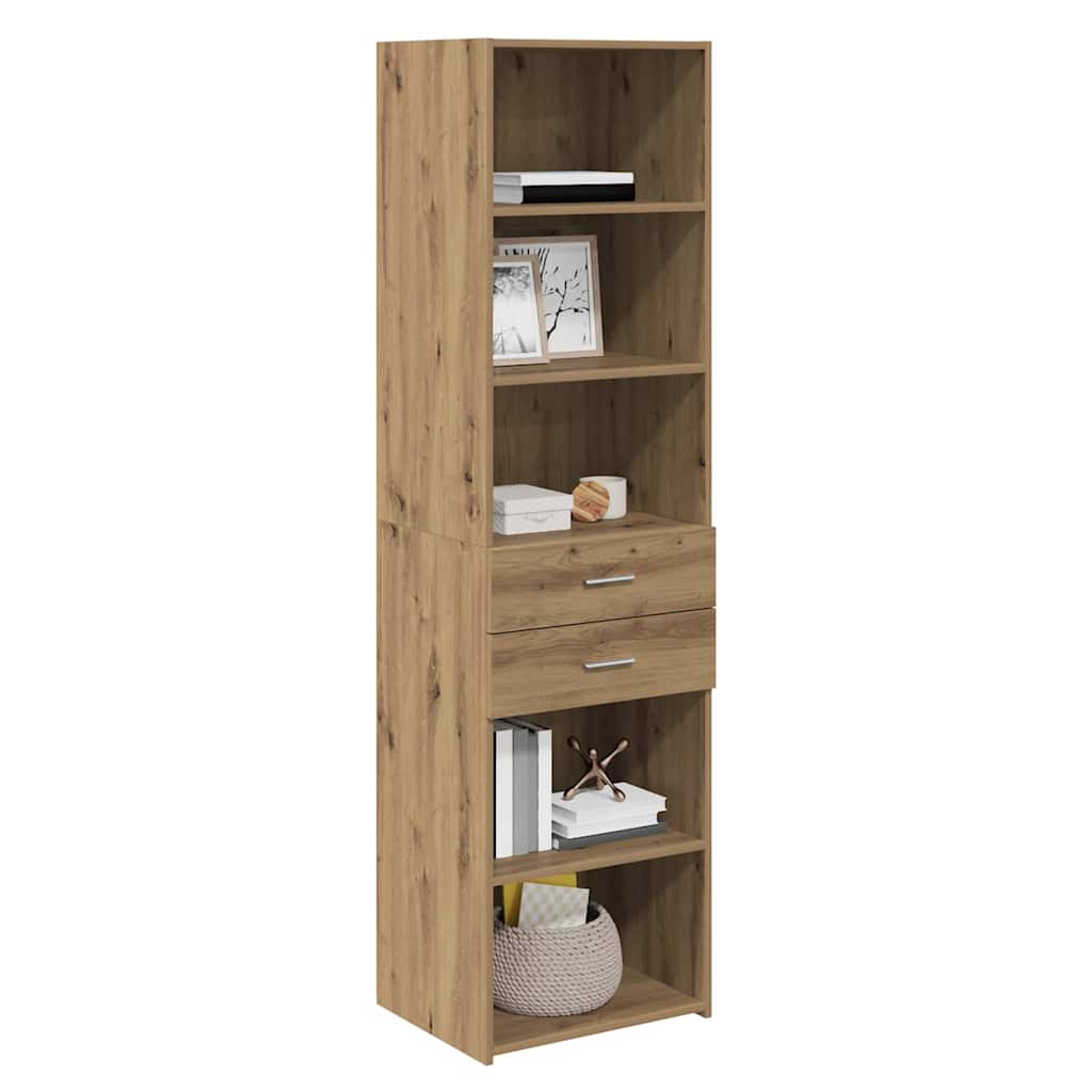 vidaXL Highboard Artisan Oak 50 x 42,5 x 185 εκ. Επεξεργασμένο ξύλο