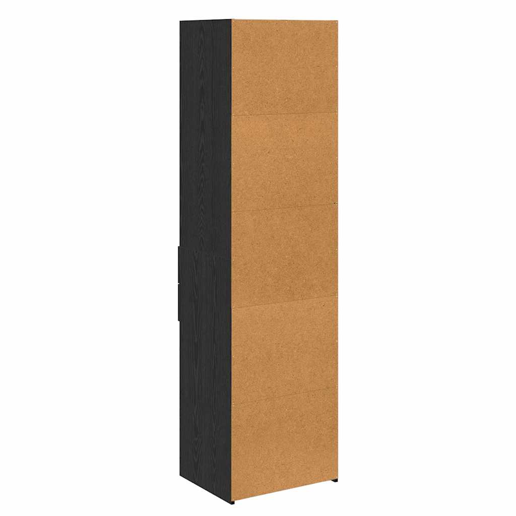 vidaXL Highboard Μαύρη Οξυά 50 x 42,5 x 185 εκ. Επεξεργασμένο ξύλο