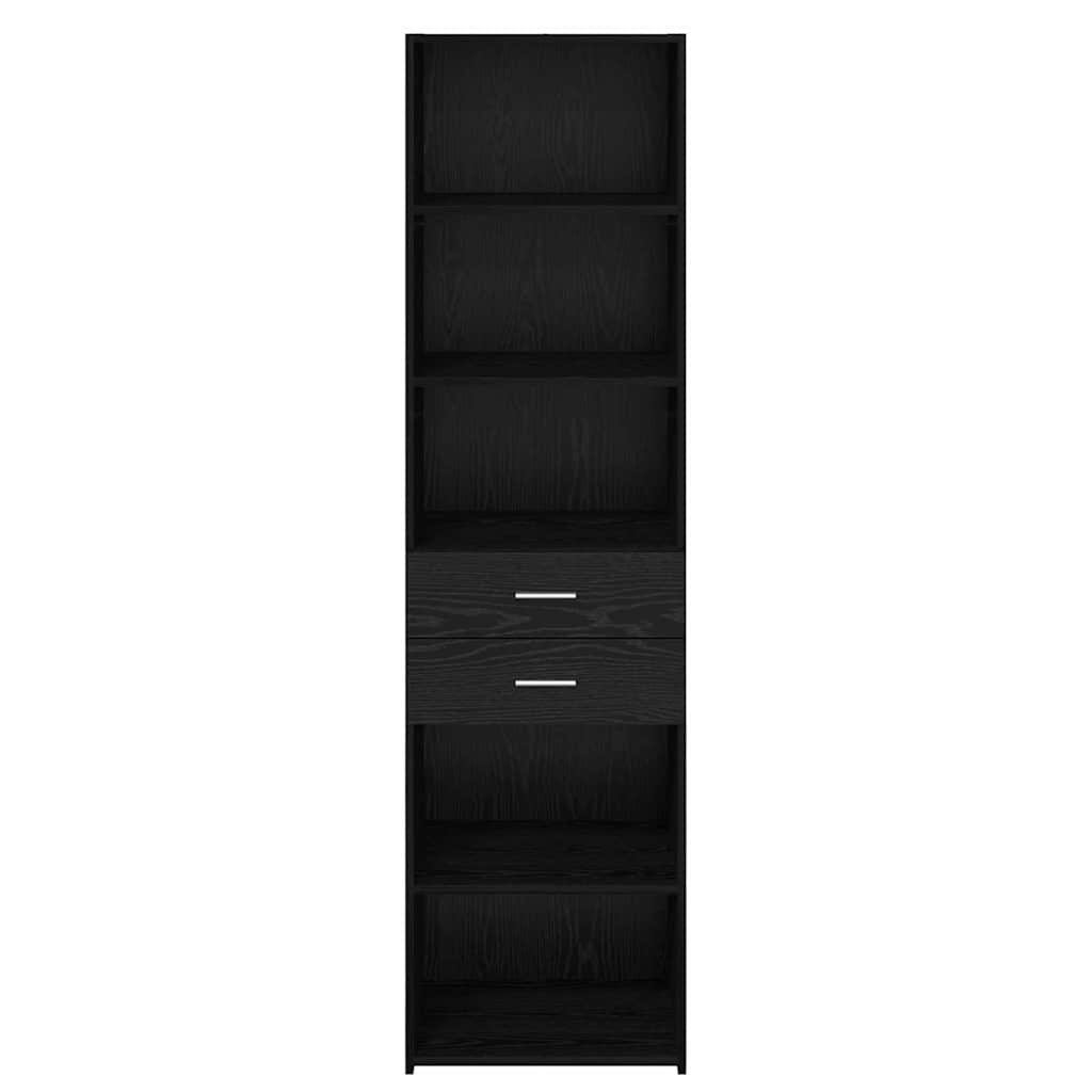 vidaXL Highboard Μαύρη Οξυά 50 x 42,5 x 185 εκ. Επεξεργασμένο ξύλο