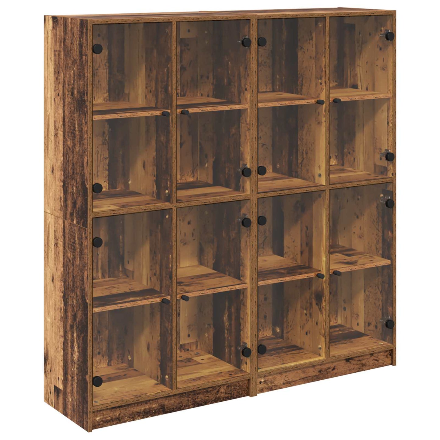 vidaXL Highboard 2 pcs Παλιό Ξύλο 68 x 37 x 142 εκ Επεξεργασμένο ξύλο