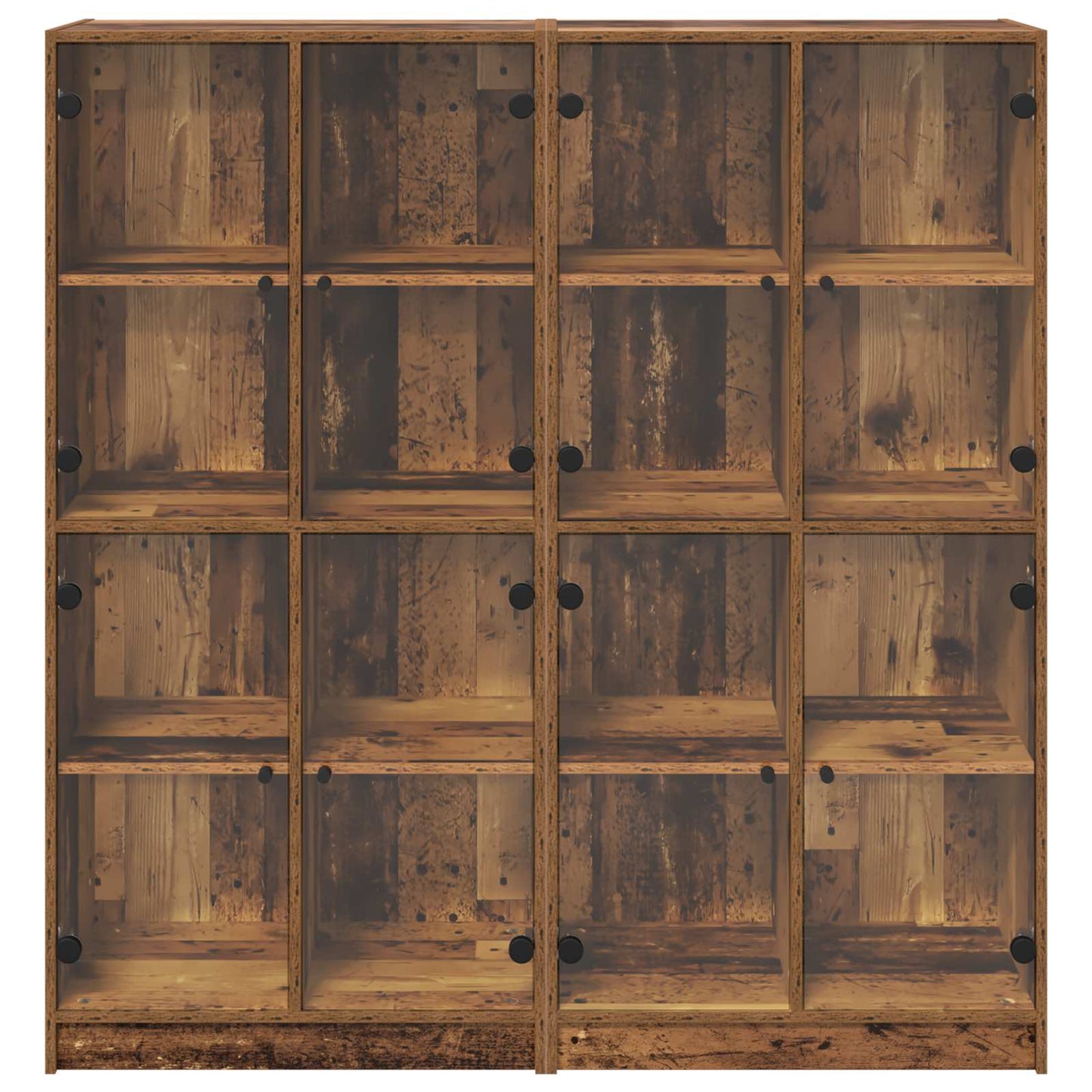 vidaXL Highboard 2 pcs Παλιό Ξύλο 68 x 37 x 142 εκ Επεξεργασμένο ξύλο