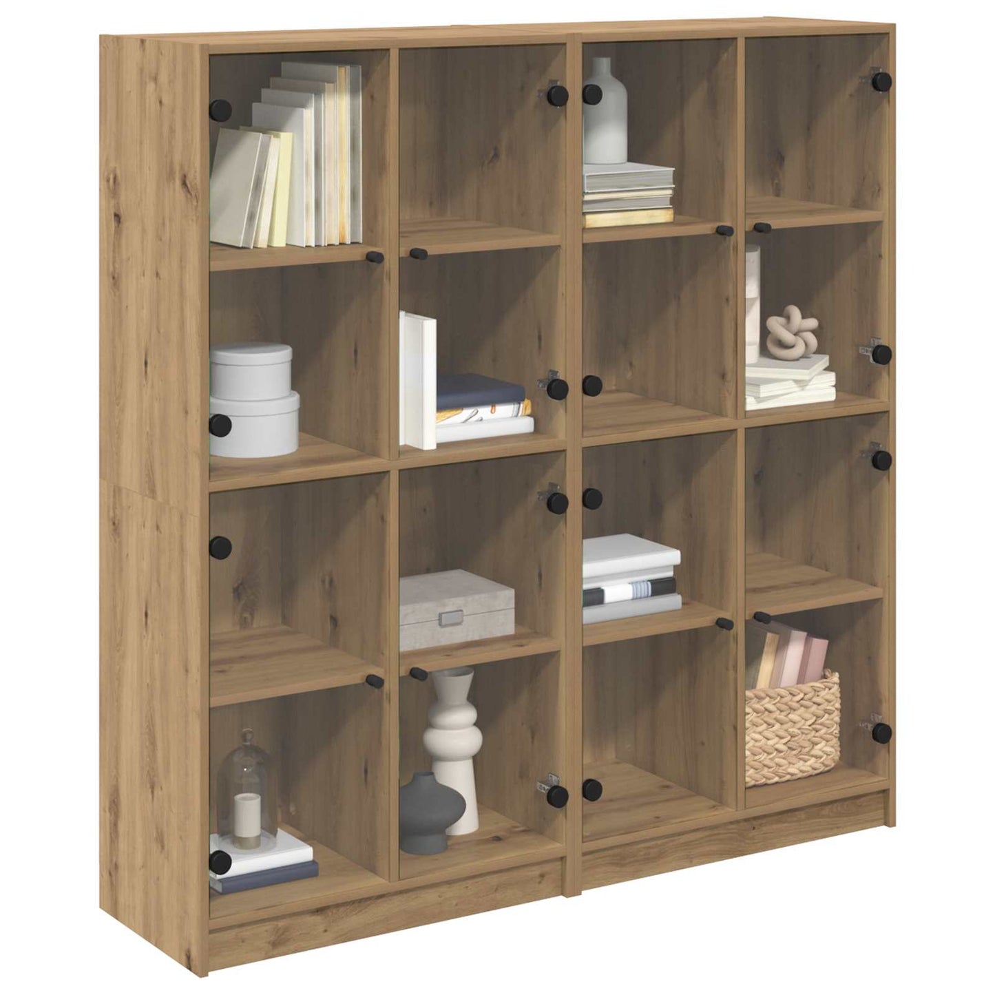 vidaXL Highboard 2 pcs Artisan Oak 68 x 37 x 142 εκ Επεξεργασμένο ξύλο