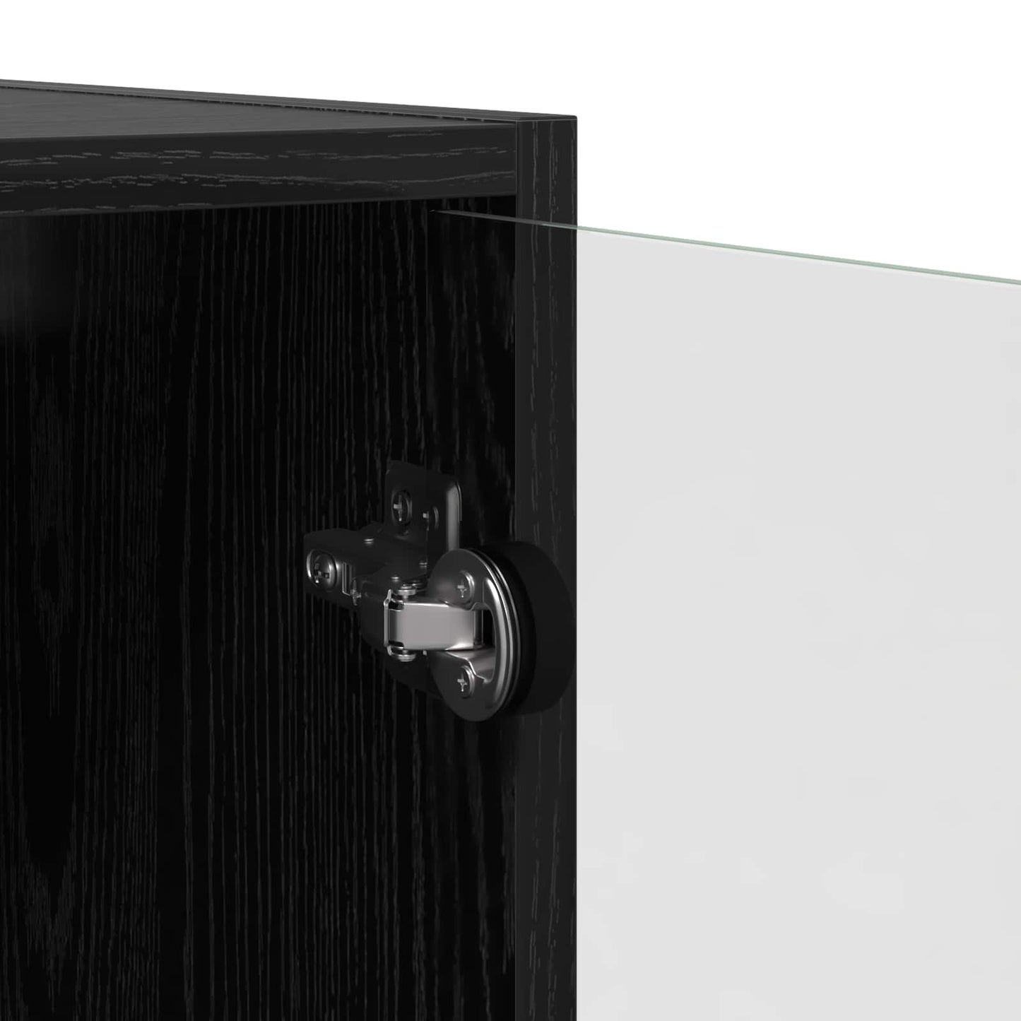vidaXL Highboard 2 pcs Μαύρη Οξυά 68 x 37 x 142 εκ Επεξεργασμένο ξύλο