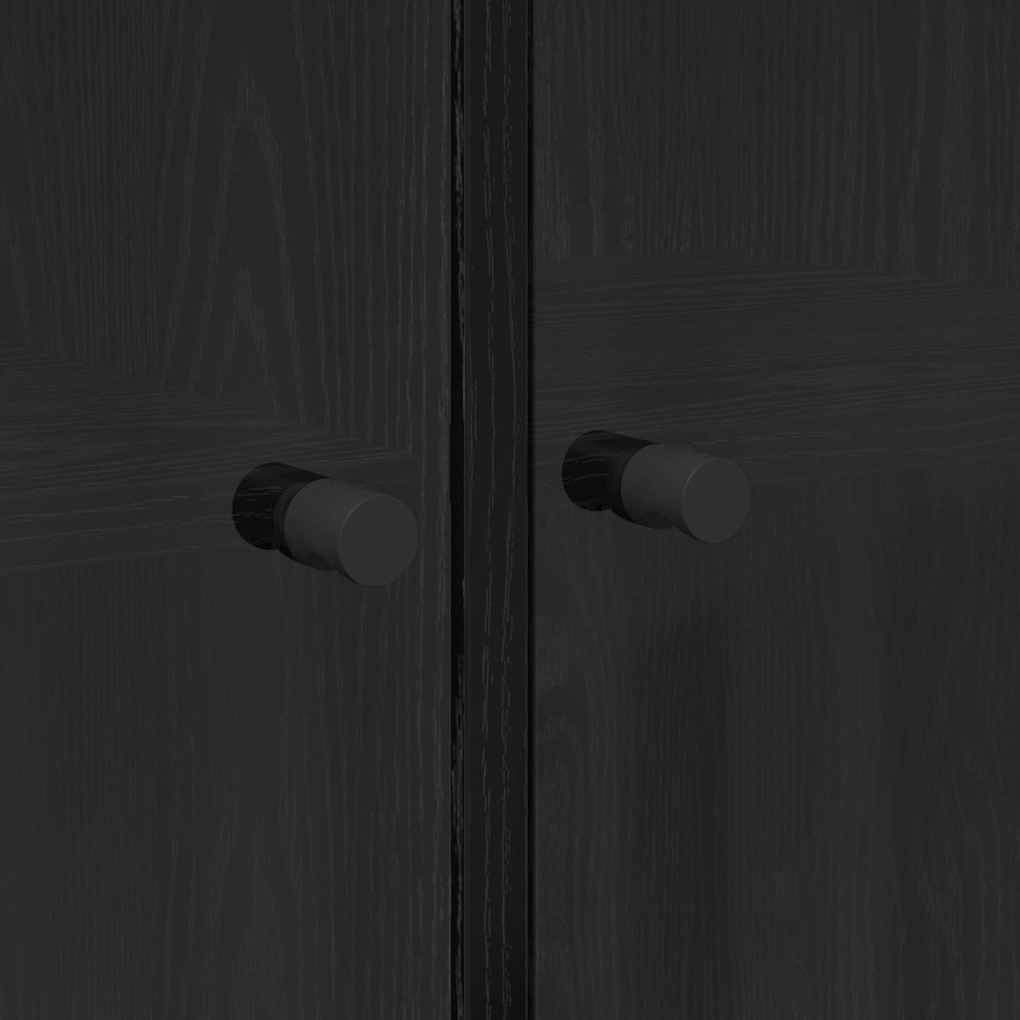 vidaXL Highboard 2 pcs Μαύρη Οξυά 68 x 37 x 142 εκ Επεξεργασμένο ξύλο