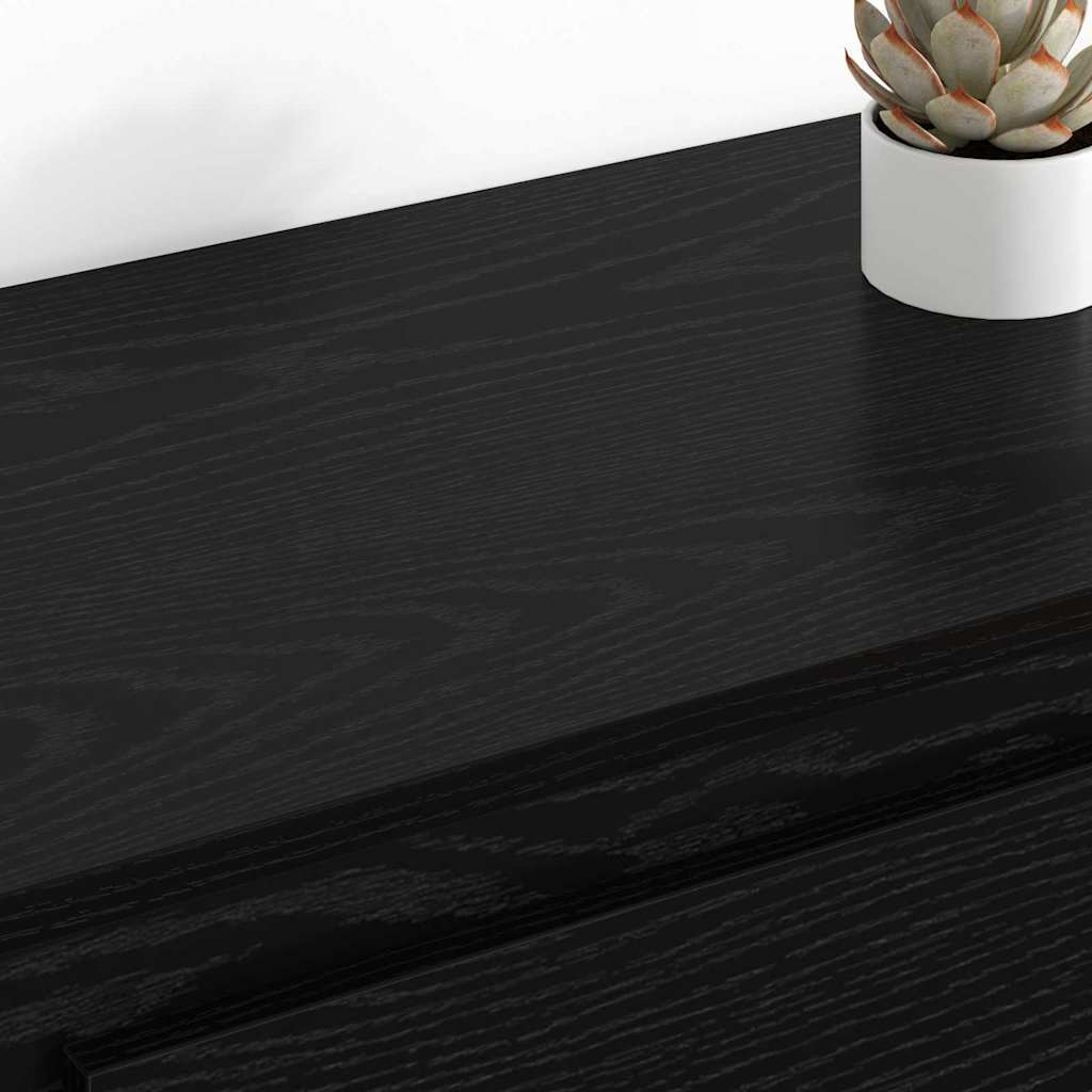 vidaXL Παραδοσιακά Πλευρικά Έπιπλα με συρτάρι 2 pcs Μαύρη Οξυά