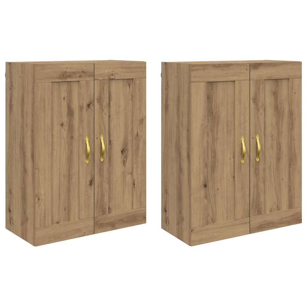 vidaXL Ντουλάπα τοίχου Επιτοίχιο 2 pcs Artisan Oak 69,5 x 34 x 90 εκ.