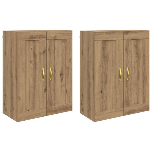 vidaXL Ντουλάπα τοίχου Επιτοίχιο 2 pcs Artisan Oak 69,5 x 34 x 90 εκ.