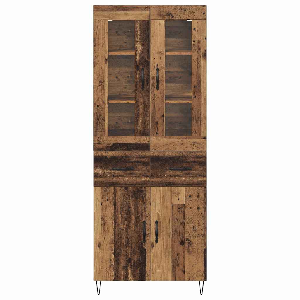 vidaXL Highboard Παλιό Ξύλο 69,5 x 34 x 90 εκ. Επεξεργασμένο ξύλο