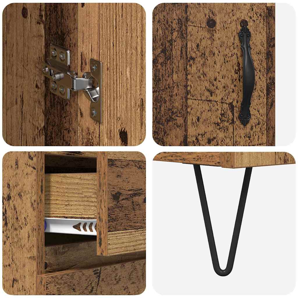 vidaXL Highboard Παλιό Ξύλο 69,5 x 34 x 90 εκ. Επεξεργασμένο ξύλο