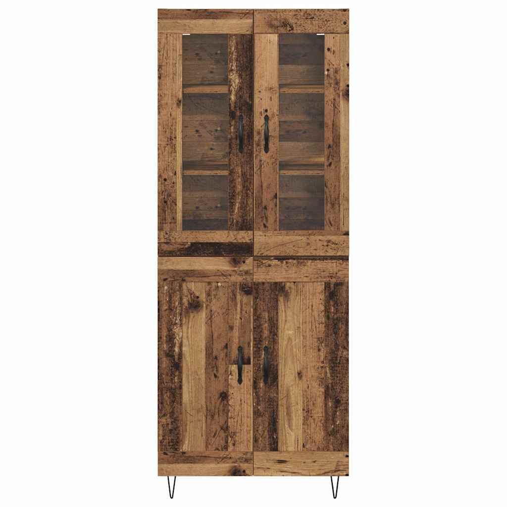 vidaXL Highboard Παλιό Ξύλο 69,5 x 34 x 90 εκ. Επεξεργασμένο ξύλο