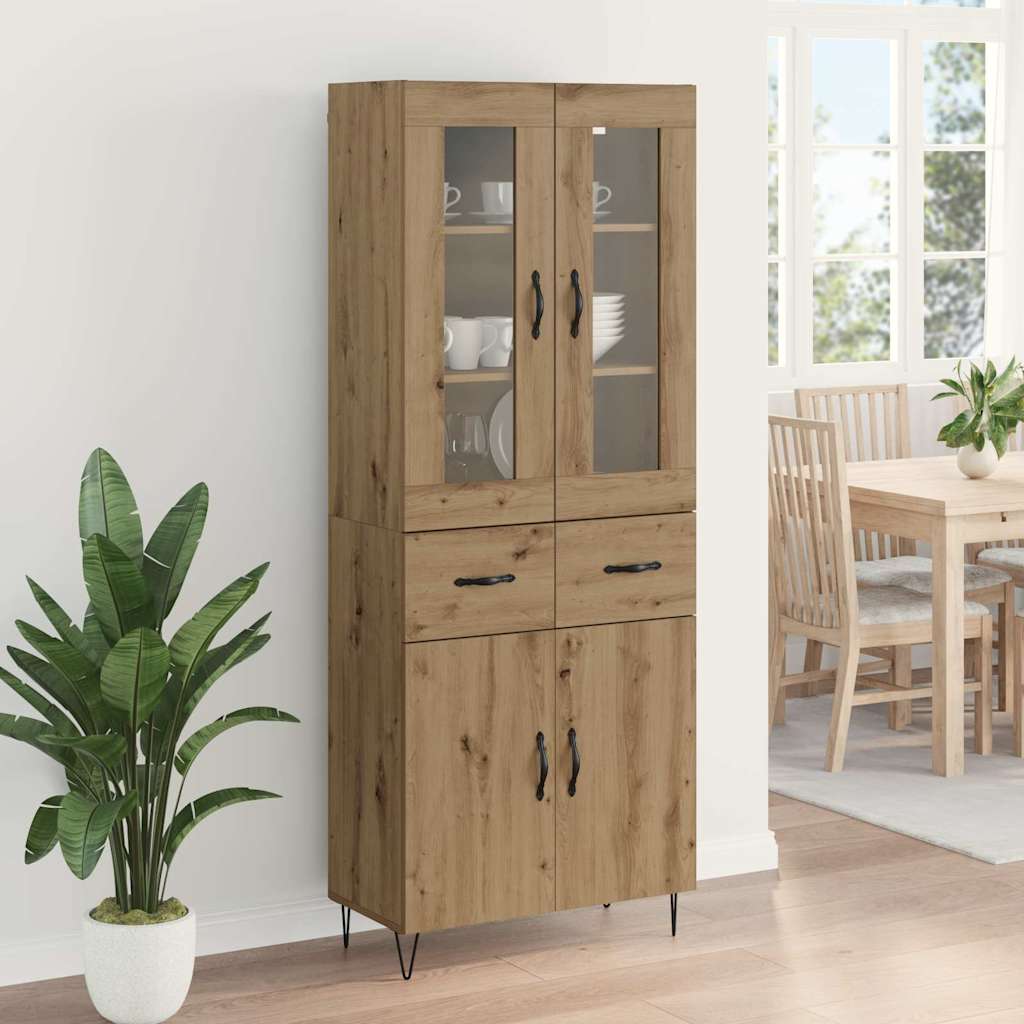 vidaXL Highboard Artisan Oak 69,5 x 34 x 90 εκ. Επεξεργασμένο ξύλο