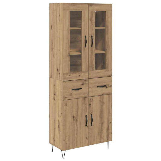 vidaXL Highboard Artisan Oak 69,5 x 34 x 90 εκ. Επεξεργασμένο ξύλο