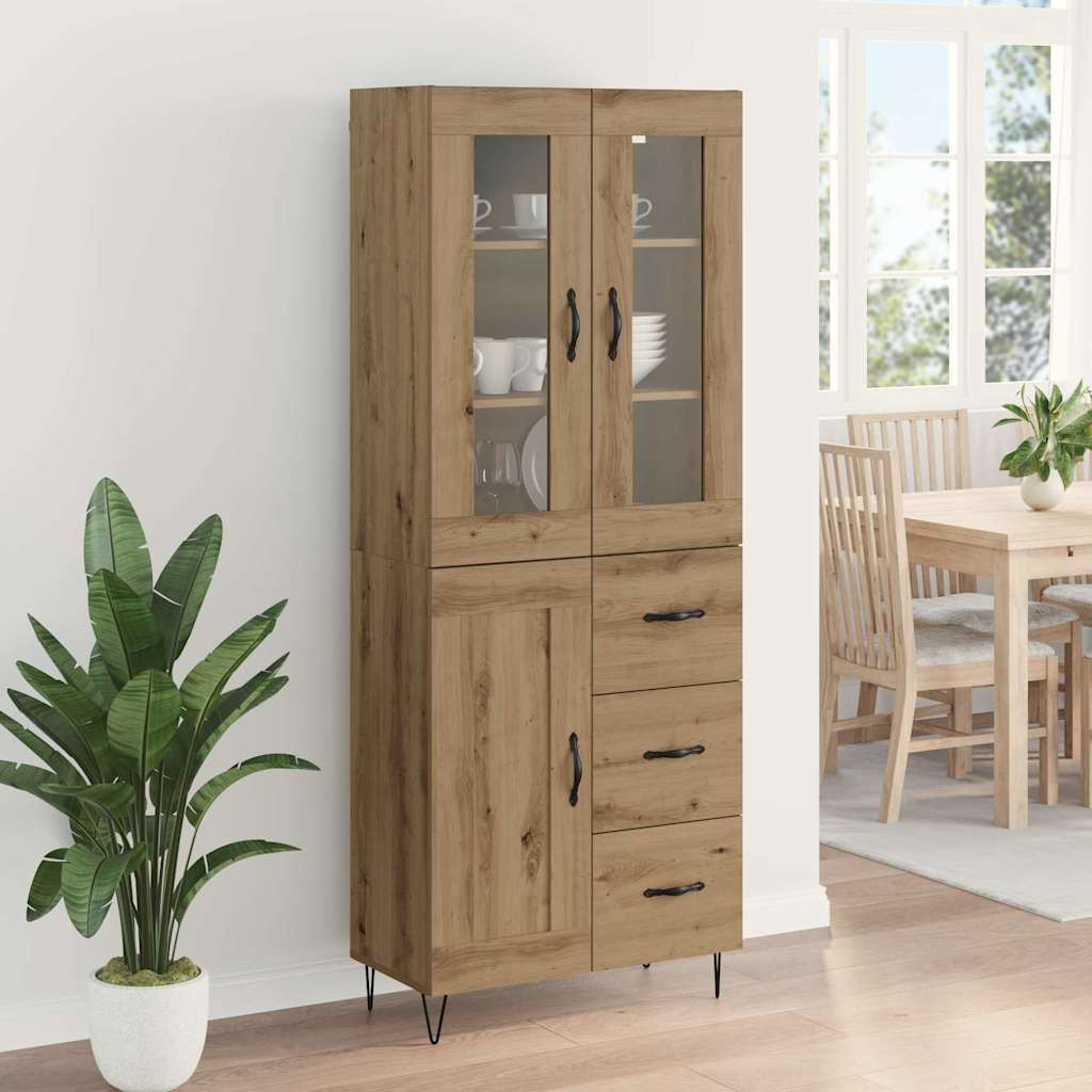 vidaXL Highboard Artisan Oak 69,5 x 34 x 90 εκ. Επεξεργασμένο ξύλο