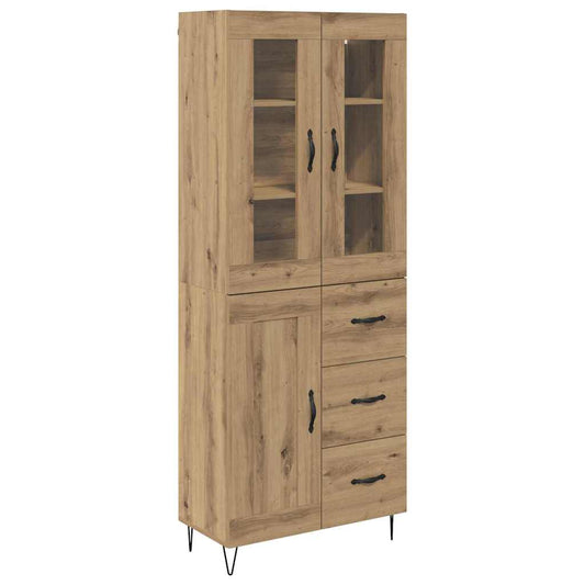 vidaXL Highboard Artisan Oak 69,5 x 34 x 90 εκ. Επεξεργασμένο ξύλο
