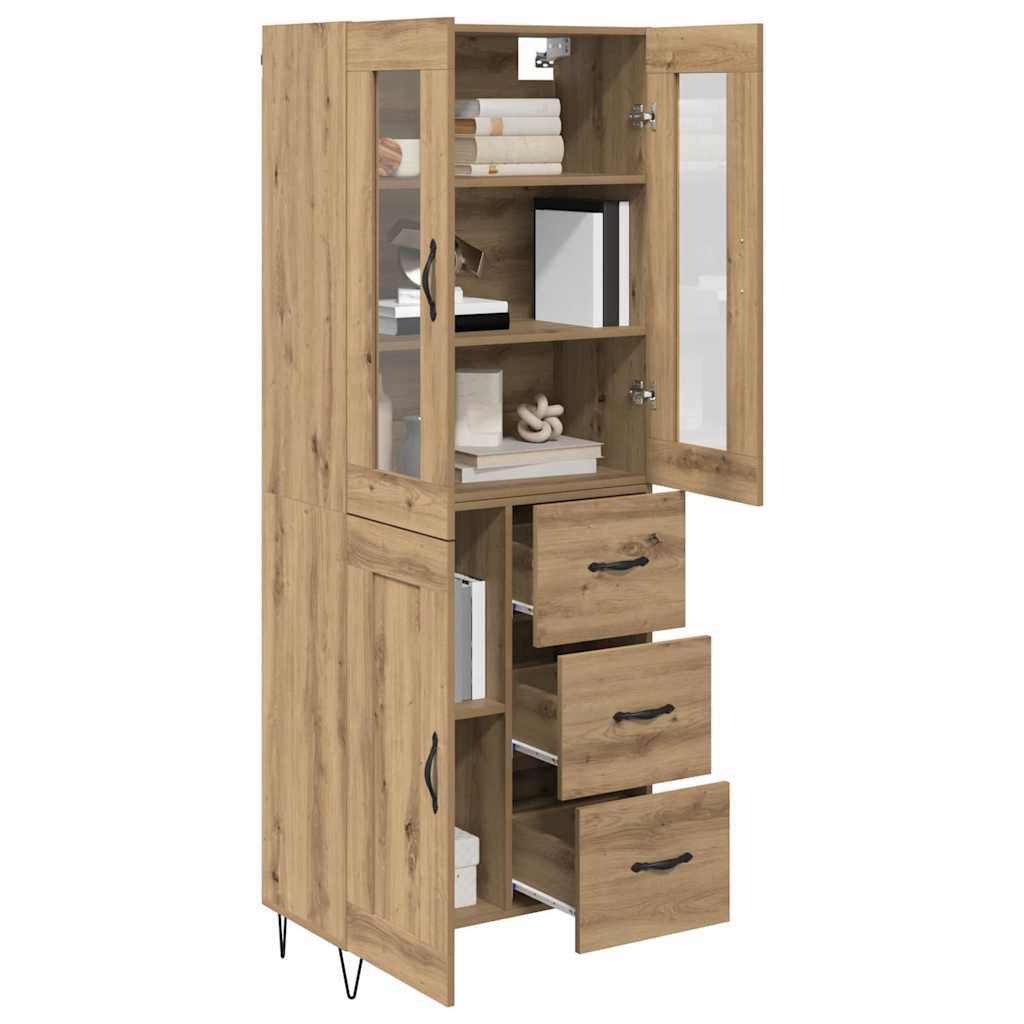 vidaXL Highboard Artisan Oak 69,5 x 34 x 90 εκ. Επεξεργασμένο ξύλο