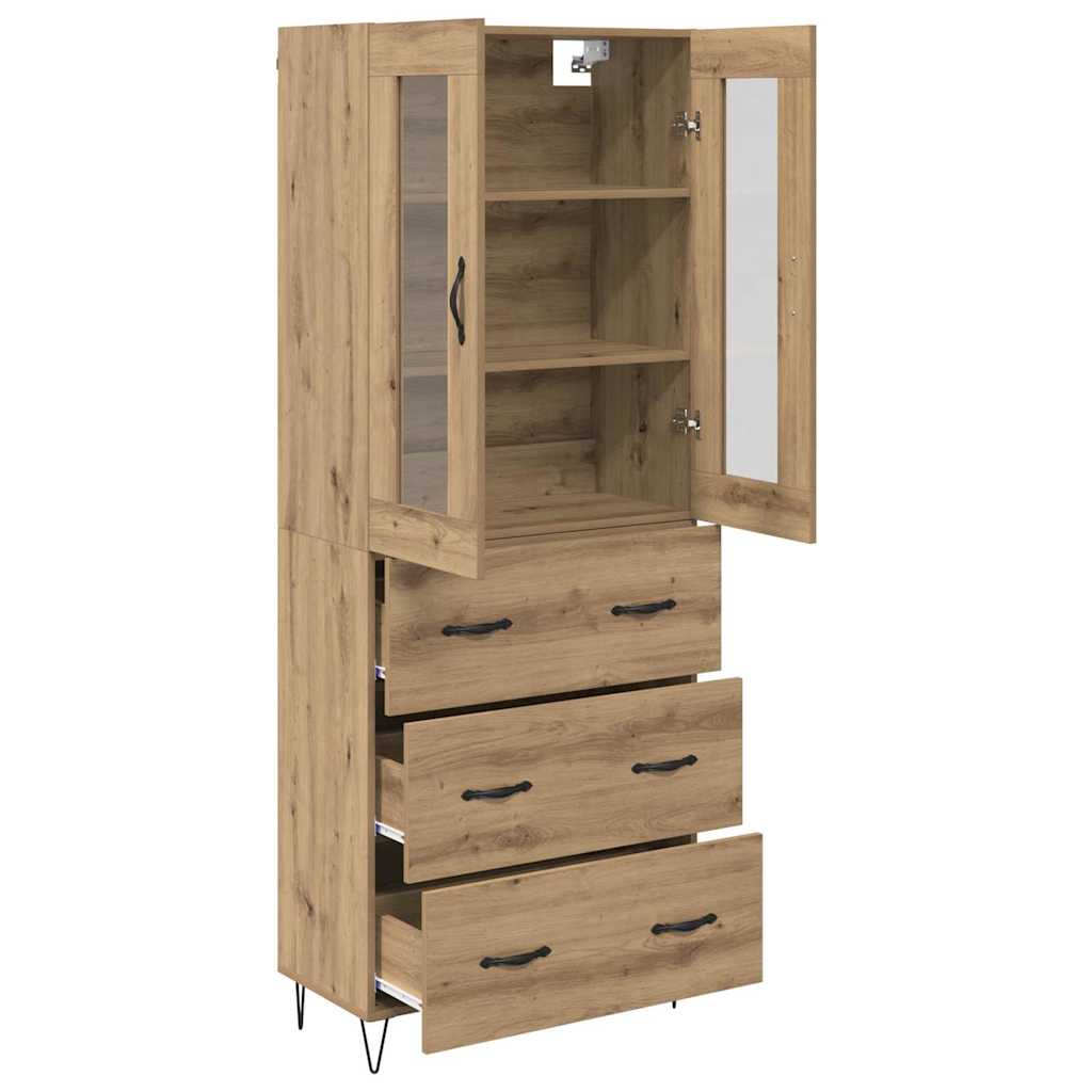 vidaXL Highboard Artisan Oak 69,5 x 34 x 90 εκ. Επεξεργασμένο ξύλο