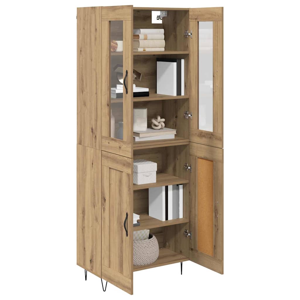 vidaXL Highboard Artisan Oak 69,5 x 34 x 90 εκ. Επεξεργασμένο ξύλο