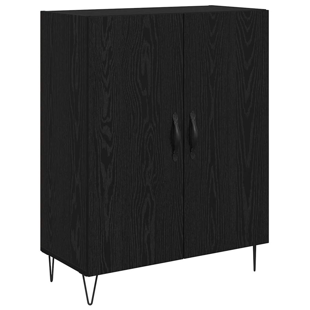 vidaXL Highboard Λευκός και Μαύρος Δρυς 69,5 x 34 x 180 εκ.