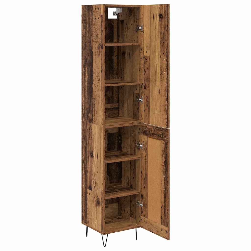 vidaXL Highboard Παλιό Ξύλο 34,5 x 34 x 90 εκ. Επεξεργασμένο ξύλο