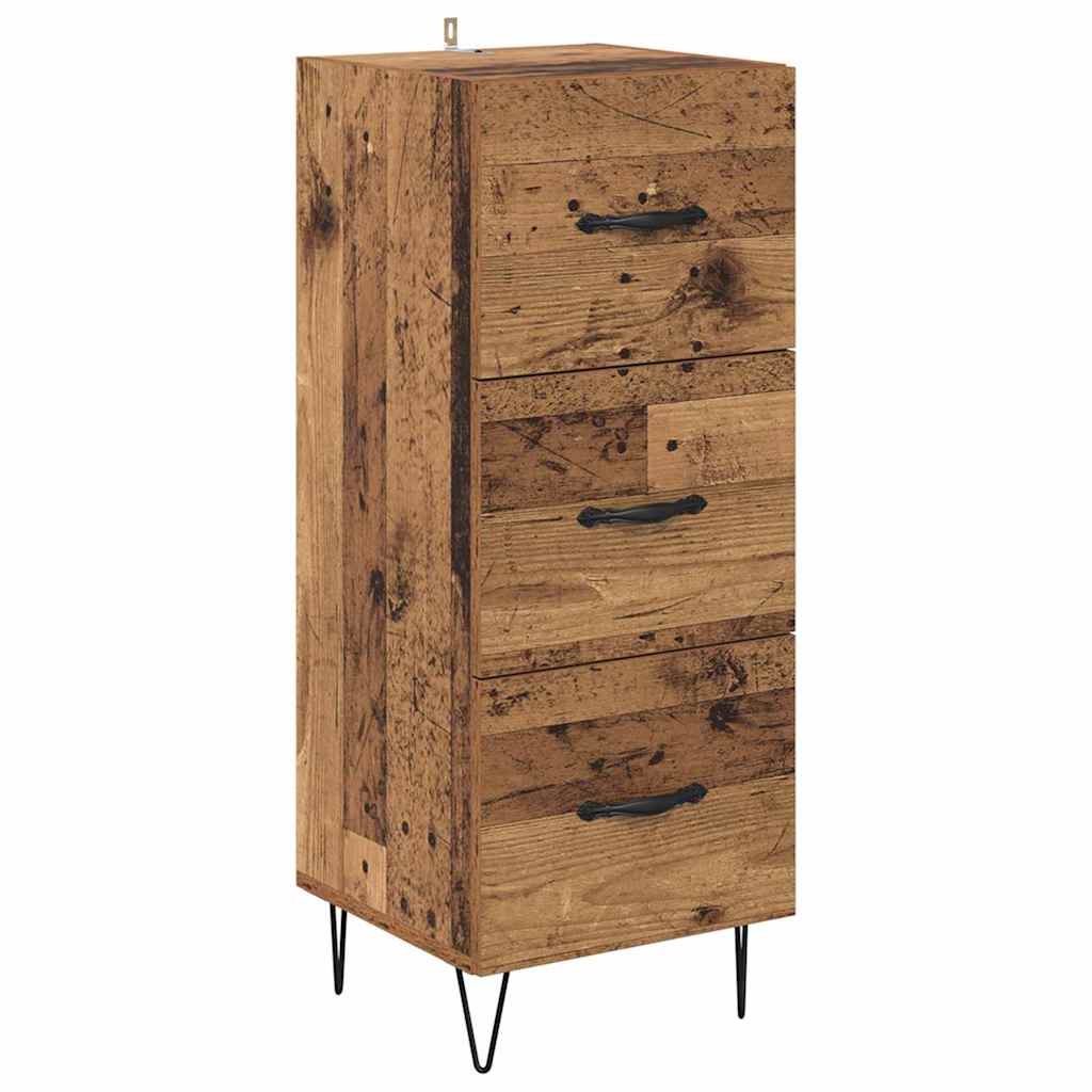 vidaXL Highboard Παλιό Ξύλο 34,5 x 34 x 90 εκ. Επεξεργασμένο ξύλο