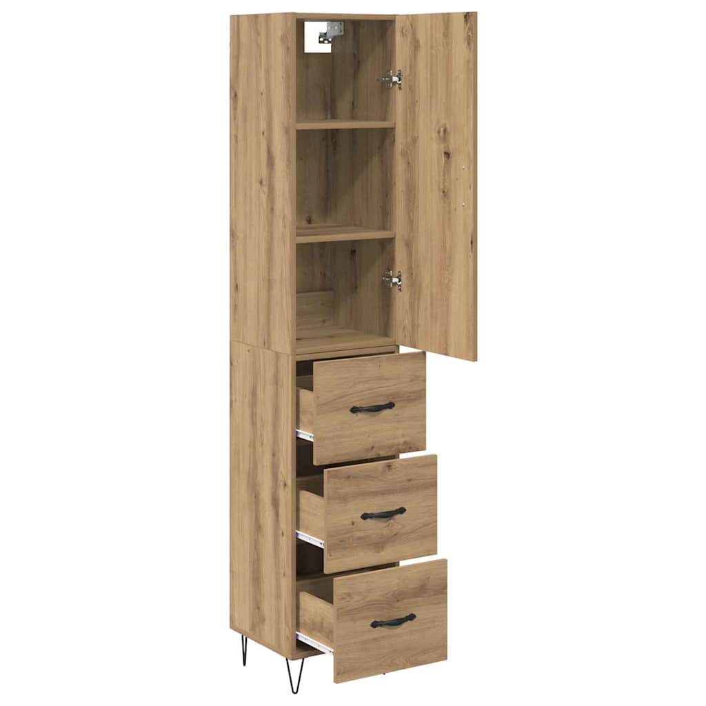 vidaXL Highboard Artisan Oak 34,5 x 34 x 90 εκ. Επεξεργασμένο ξύλο
