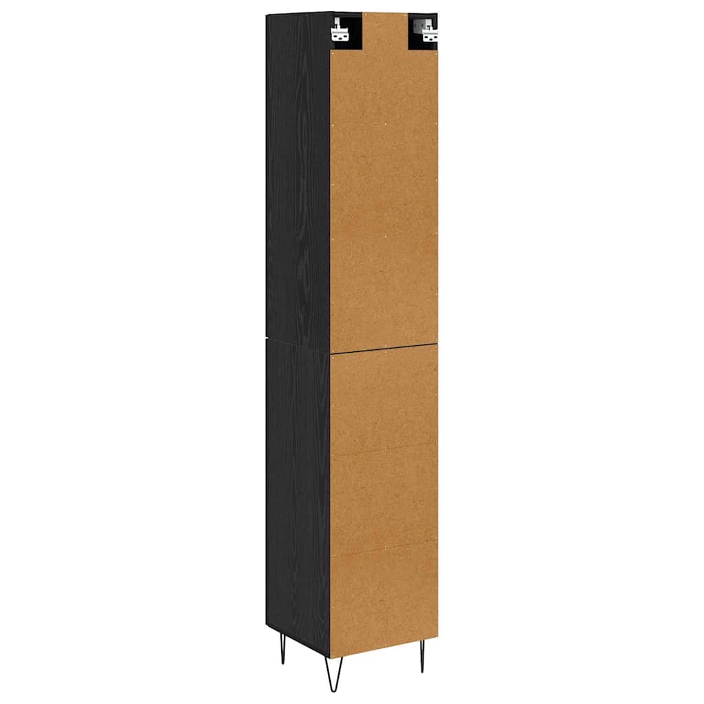 vidaXL Highboard Μαύρη Οξυά 34,5 x 34 x 90 εκ. Επεξεργασμένο ξύλο