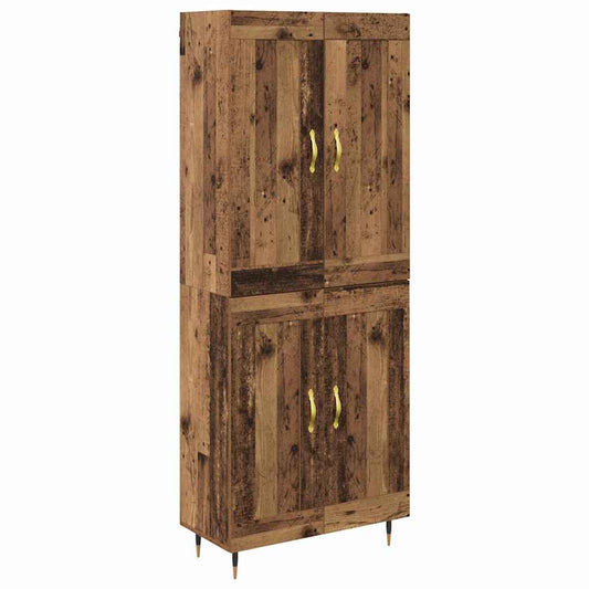 vidaXL Highboard Παλιό Ξύλο 69,5 x 34 x 90 εκ. Επεξεργασμένο Ξύλο