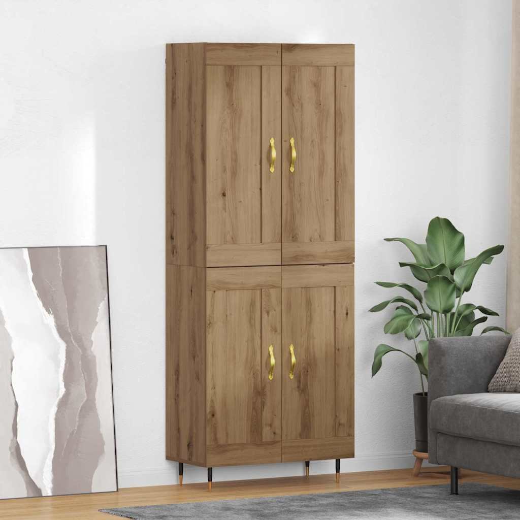 vidaXL Highboard Artisan Oak 69,5 x 34 x 90 εκ. Επεξεργασμένο ξύλο