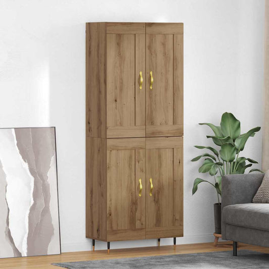 vidaXL Highboard Artisan Oak 69,5 x 34 x 90 εκ. Επεξεργασμένο ξύλο
