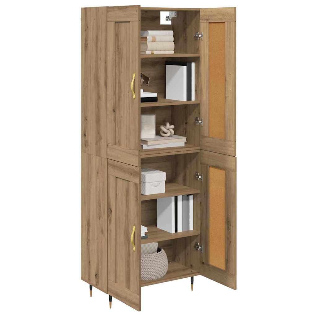 vidaXL Highboard Artisan Oak 69,5 x 34 x 90 εκ. Επεξεργασμένο ξύλο