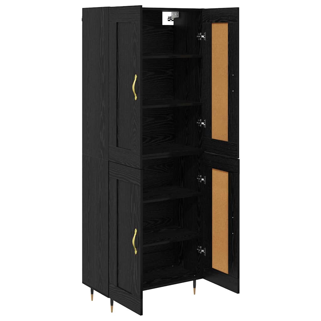vidaXL Highboard Μαύρη Οξυά 69,5 x 34 x 90 εκ. Επεξεργασμένο ξύλο