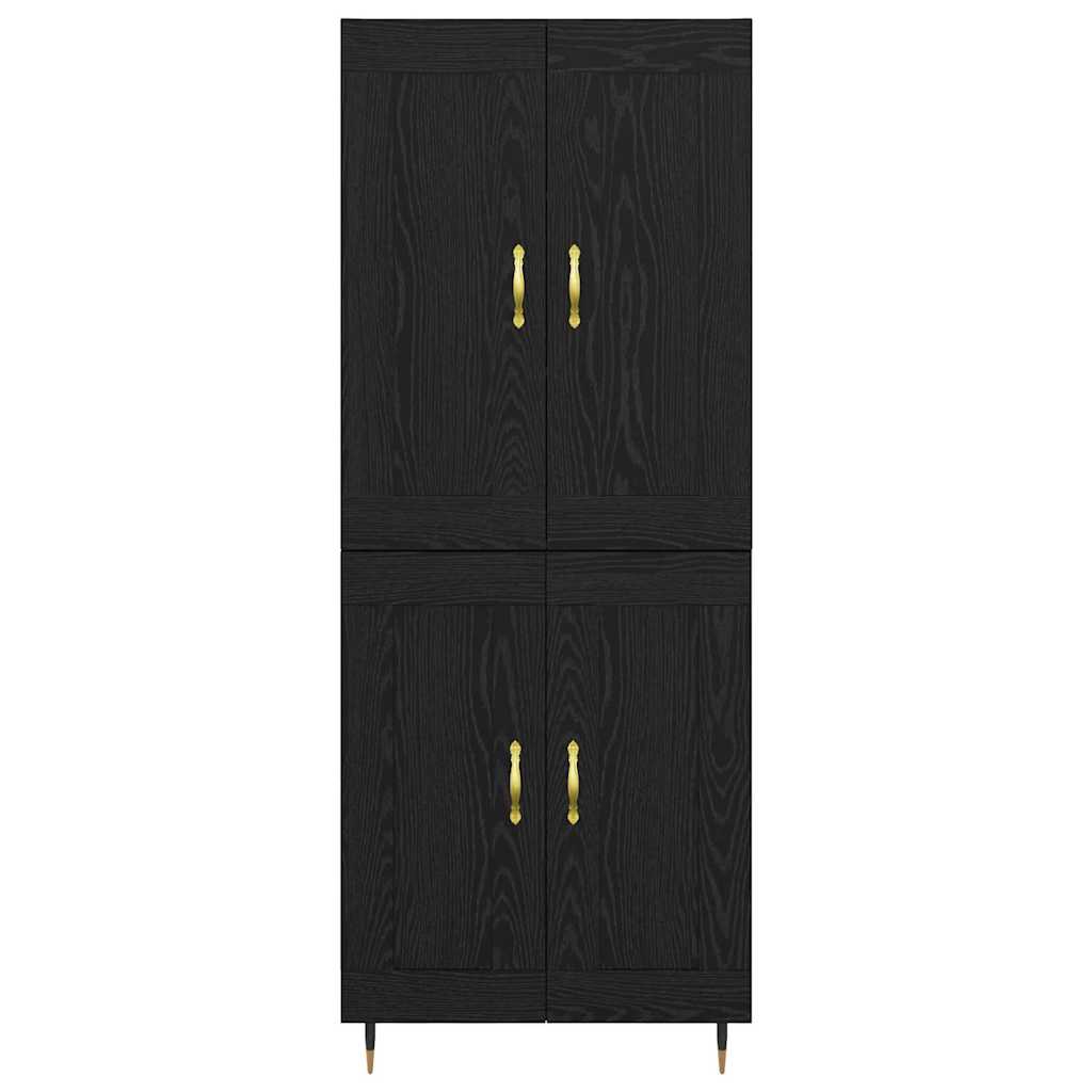 vidaXL Highboard Μαύρη Οξυά 69,5 x 34 x 90 εκ. Επεξεργασμένο ξύλο