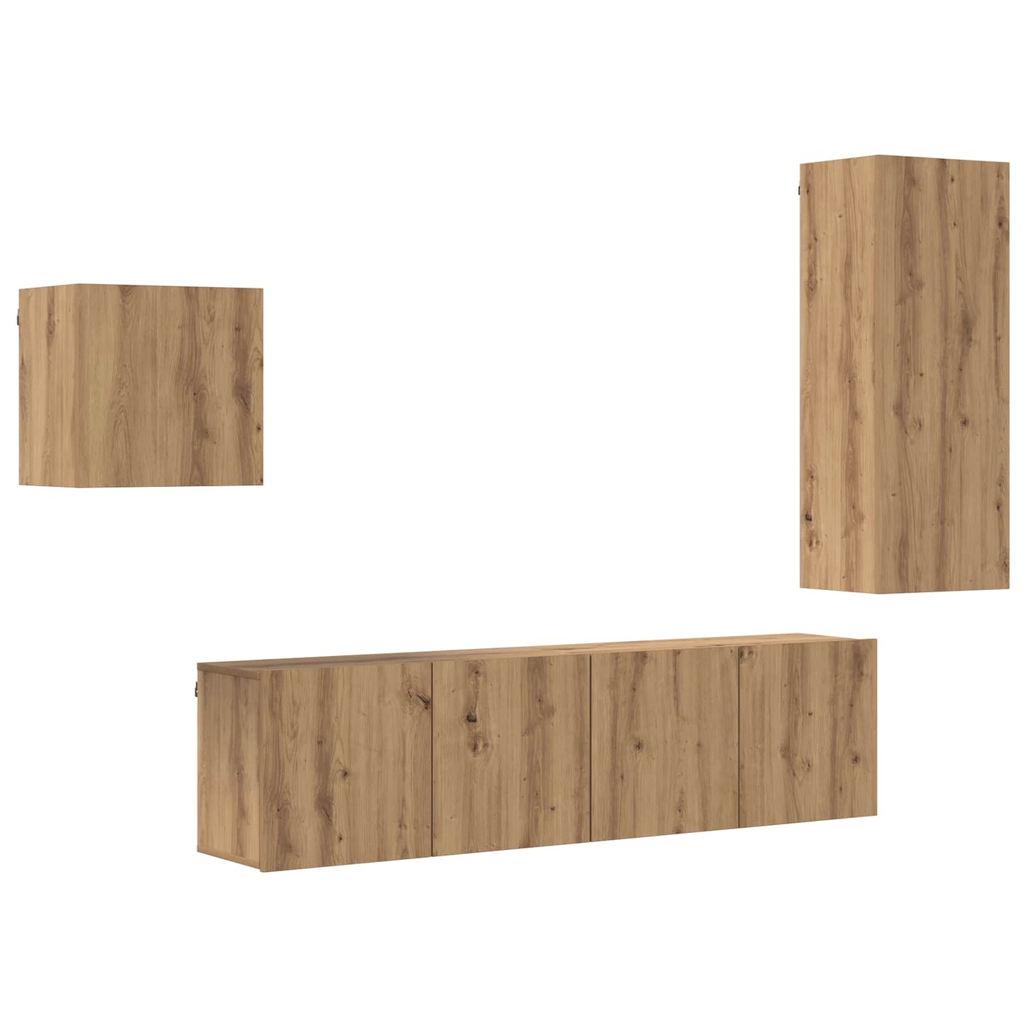 vidaXL Ντουλάπι TV Επιτοίχιο 4 pcs Artisan Oak Επεξεργασμένο ξύλο