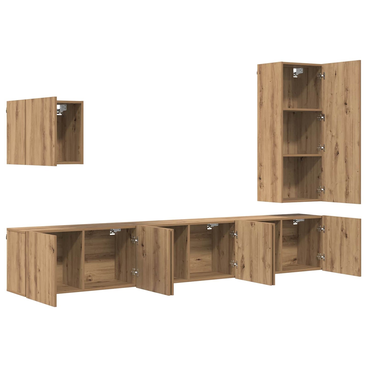 vidaXL Μονάδα Τοίχου Τηλεόρασης 5 pcs Artisan Oak Επεξεργασμένο ξύλο
