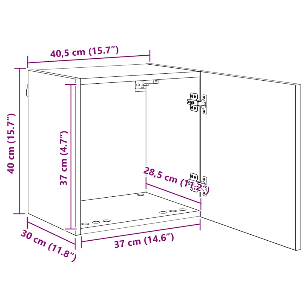vidaXL Μονάδες Τοίχου Τηλεόρασης 4 pcs Artisan Oak Επεξεργασμένο ξύλο