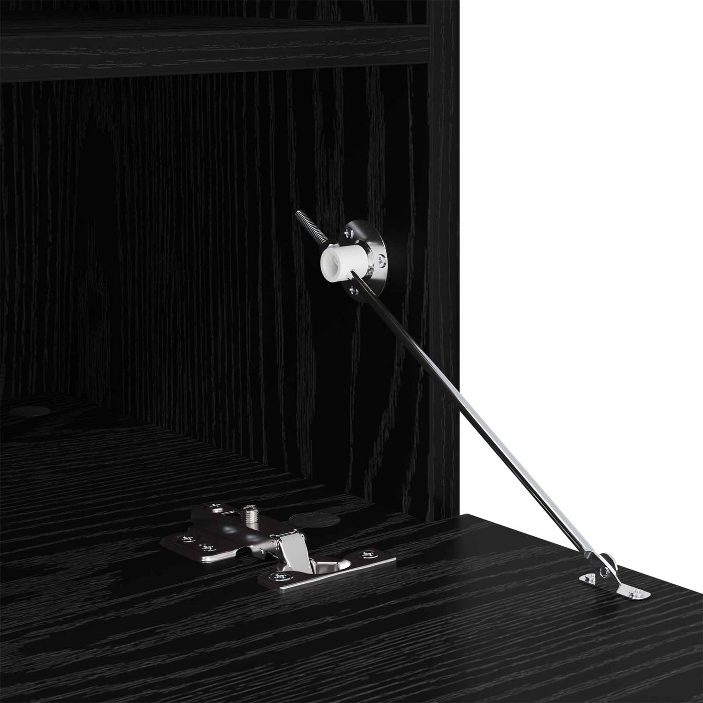 vidaXL Σετ Κονσόλας Τηλεόρασης με LED Φώτα Επιτοίχιο 7 pcs Μαύρη Οξυά