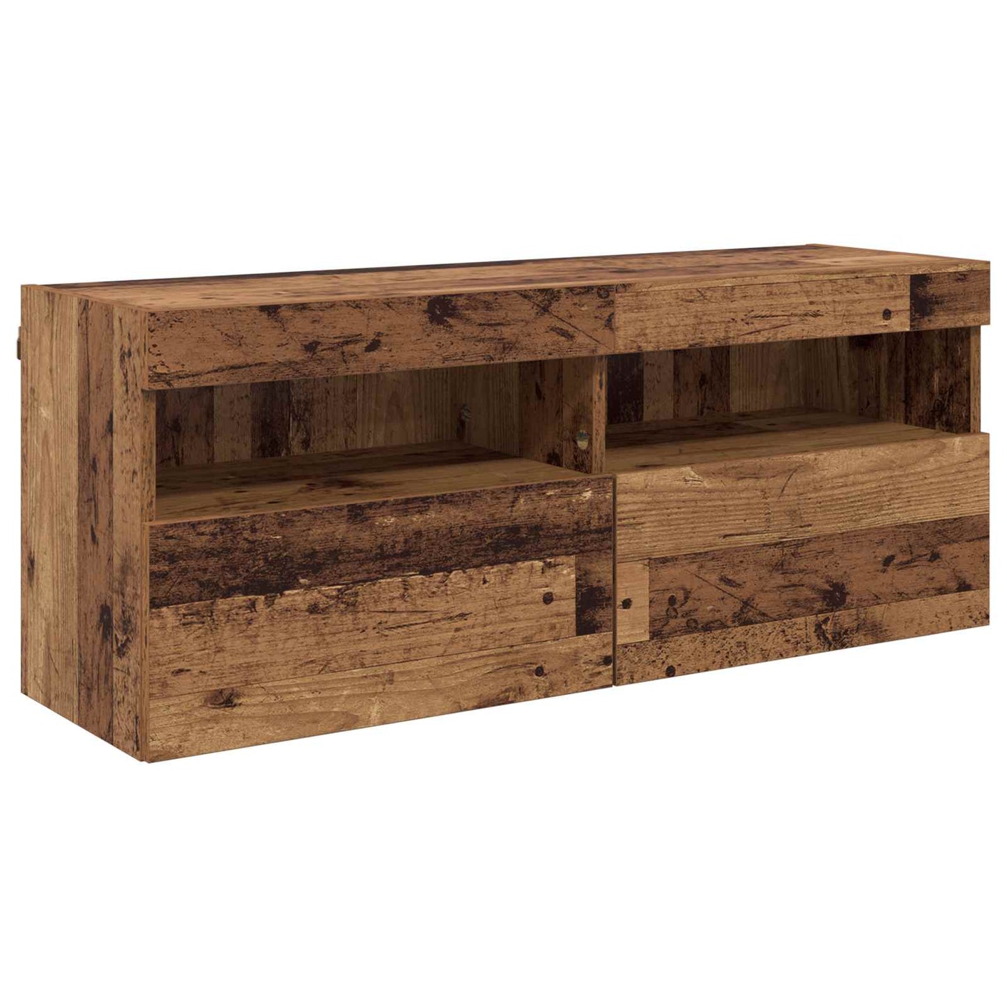 vidaXL Σετ τοίχου για τηλεόραση 7 pcs Παλιό Ξύλο Επεξεργασμένο ξύλο