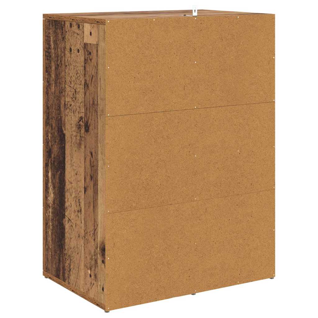 vidaXL Παραδοσιακά Πλευρικά Έπιπλα με συρτάρι Corona 2 pcs Παλιό Ξύλο