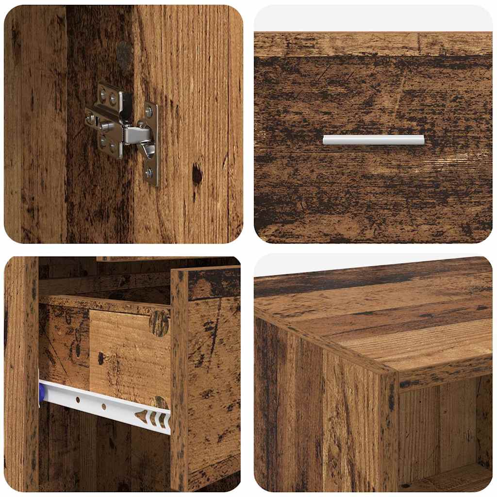 vidaXL Highboard Παλιό Ξύλο 50 x 42,5 x 225 εκ Επεξεργασμένο ξύλο