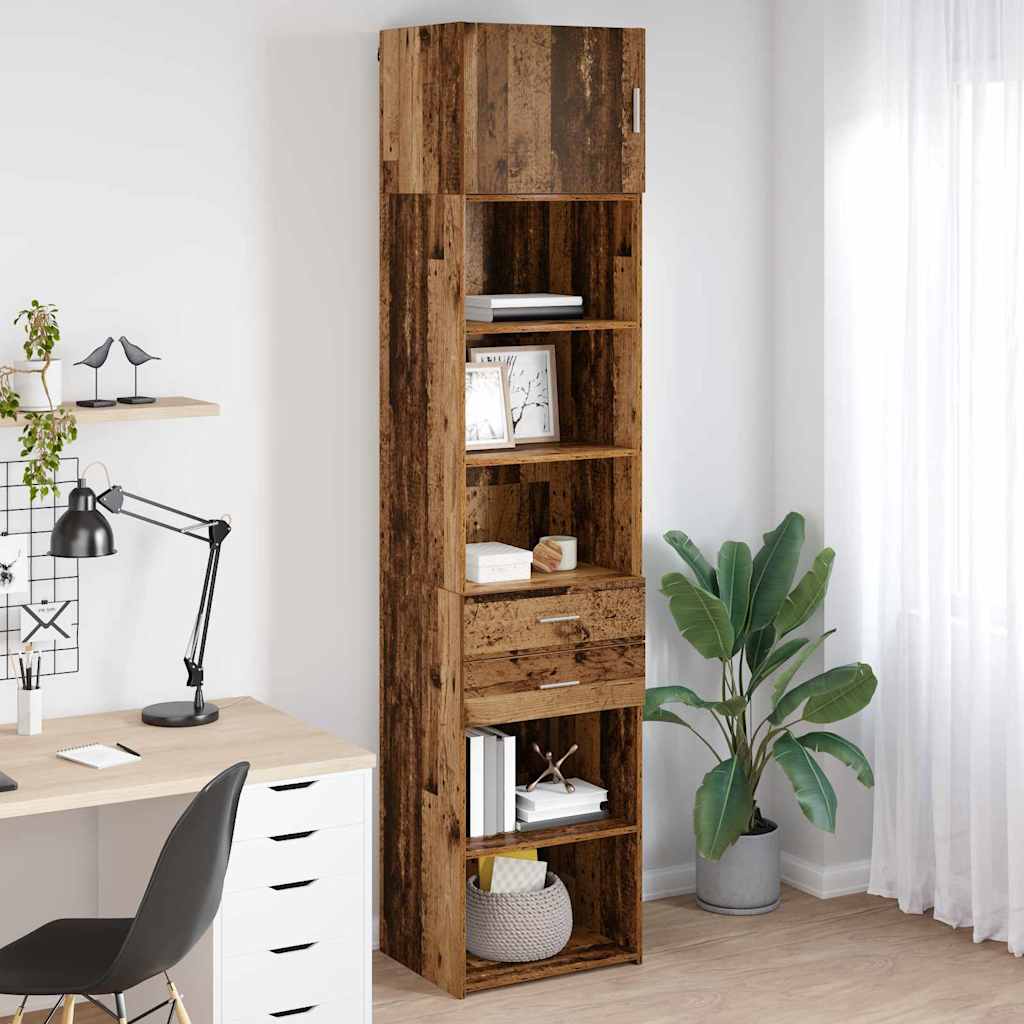 vidaXL Highboard Παλιό Ξύλο 50 x 42,5 x 225 εκ Επεξεργασμένο ξύλο